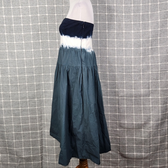 J. Crew Strapless drop-waist dress in dip-dye - Picture 5 of 9